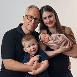 a man with black eye glasses