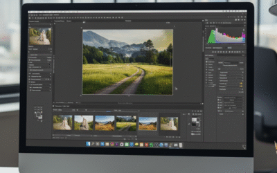 Editing pictures in Photoshop interface