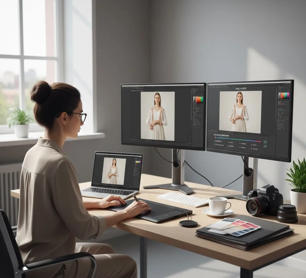 A Simple and Smooth Workflow for Photo Retouching Service