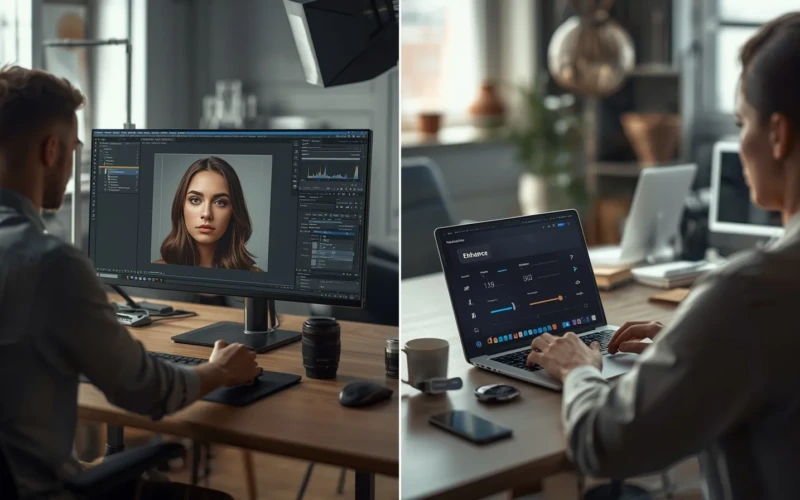 When to Use an AI Photo Enhancer Instead of Manual Retouching